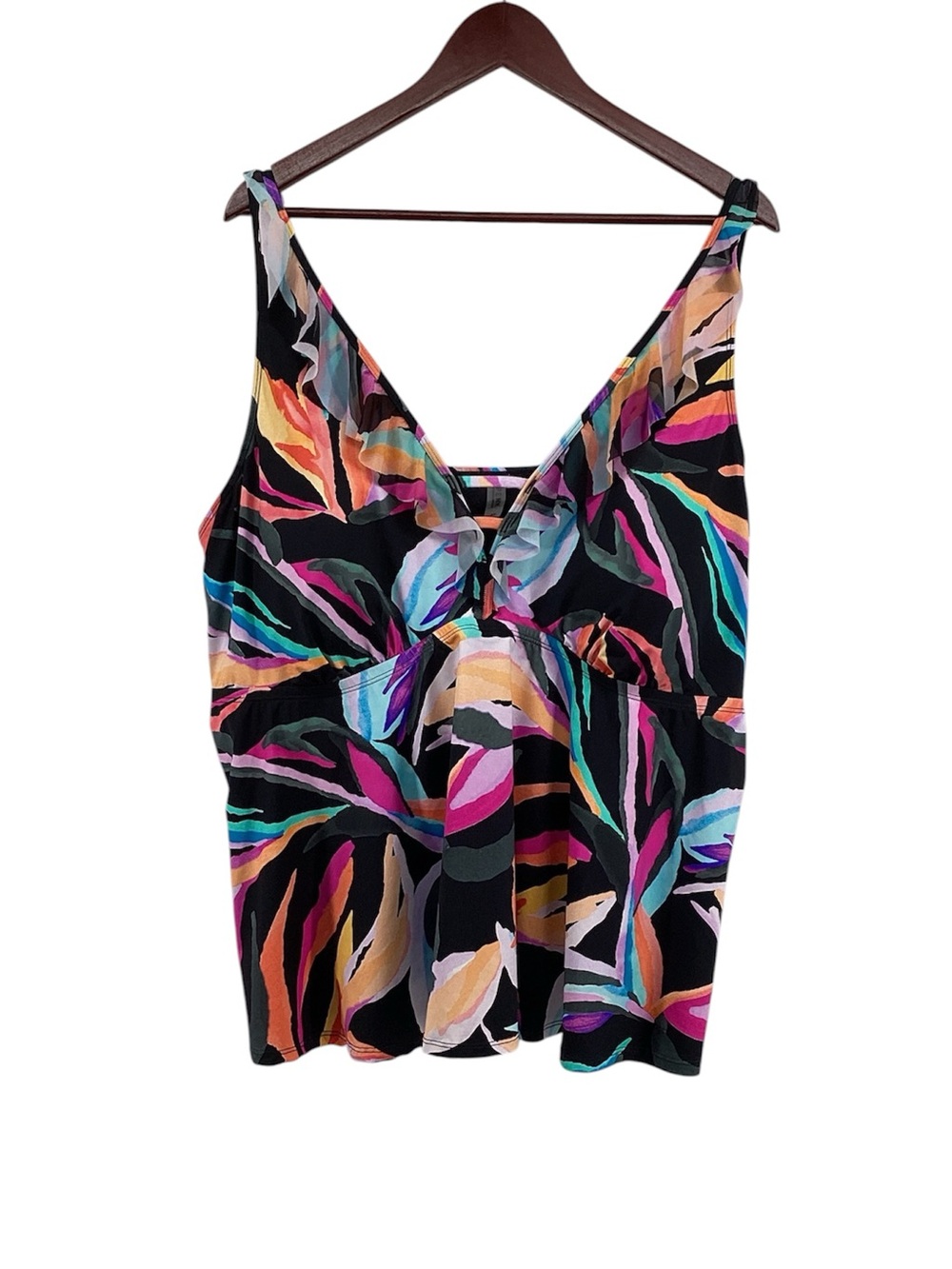 🐵 Penningtons Tankini Bathing Suit Top, Size  4XL